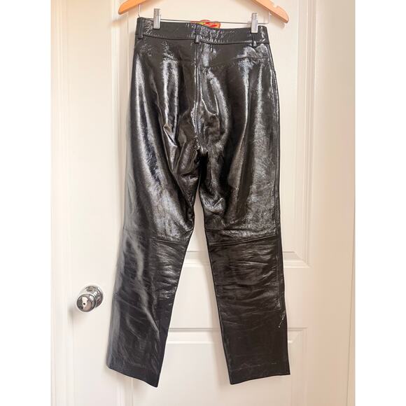 LPA 417 Pants Leather Black High Rise Size Small 600$ MSRP Dark Date Night Out - Picture 5 of 6